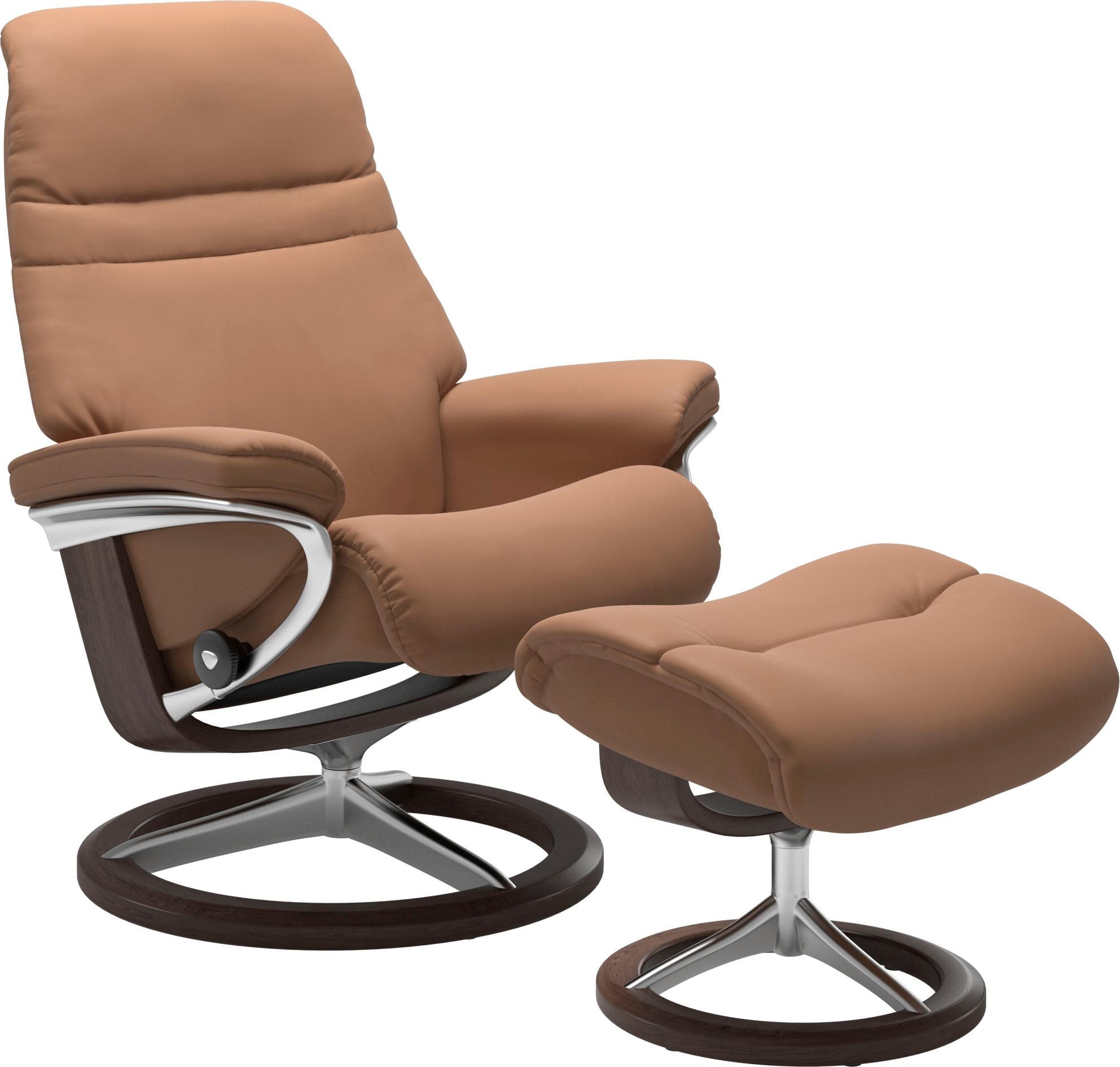 Stressless Relaxsessel „Sunrise“, (Set, Relaxsessel mit Hocker), mit Signature Base, Größe S, Gestell Wenge