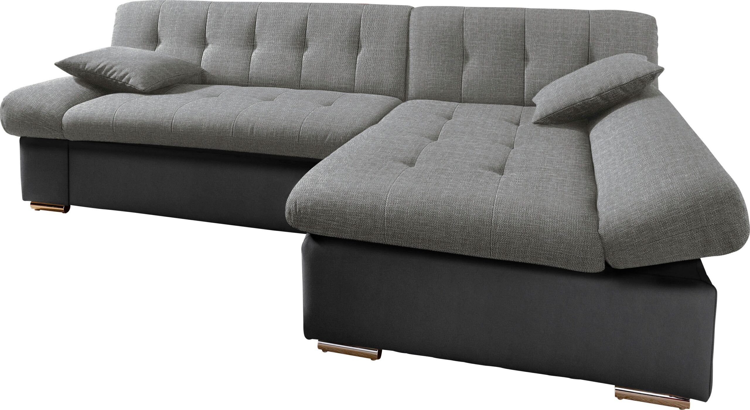 TRENDMANUFAKTUR Ecksofa „Reggae, modern und bequem, aktueller Materialmix, L-Form“, inkl. verstellbare Armlehne, wahlweise mit Bettfunktion