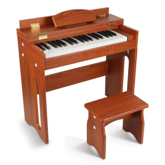 TWSOUL Digitalpiano Kinderklavier, elektronische Tastatur, Klavier aus Holz, Stuhl mitbringen, 3D-Surround-Sound-Qualität