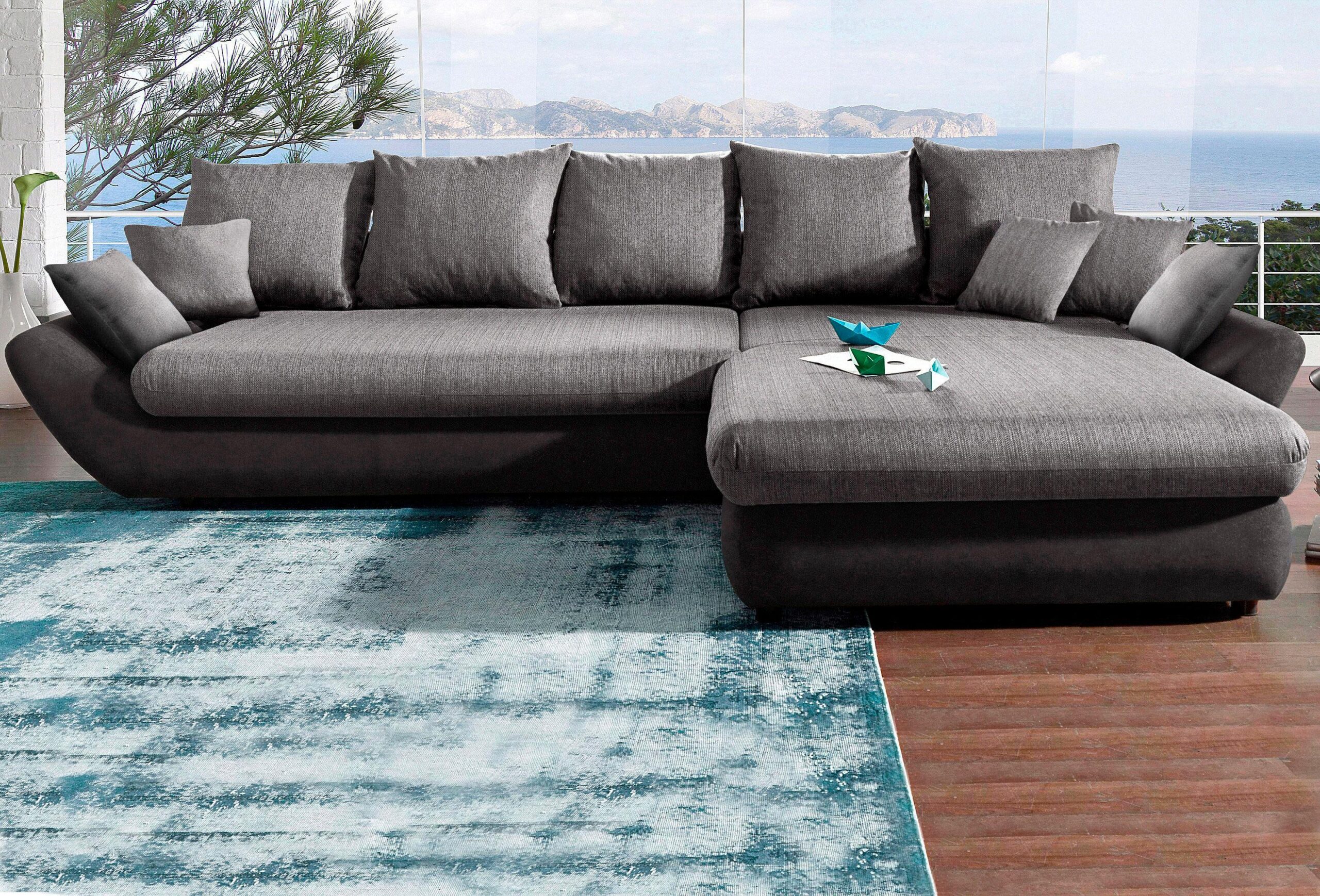 Trends by HG Ecksofa „Moon L-Form“, wahlweise Recamiere rechts oder links bestellbar