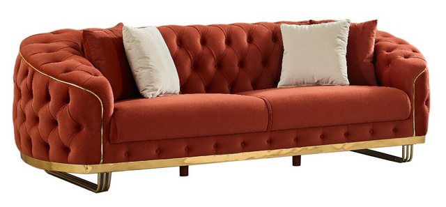 Villa Möbel Sofa Bellezza, 1 Stk. 2-Sitzer, Hand Made Quality, pflegeleichter Mikrofasersamtstoff