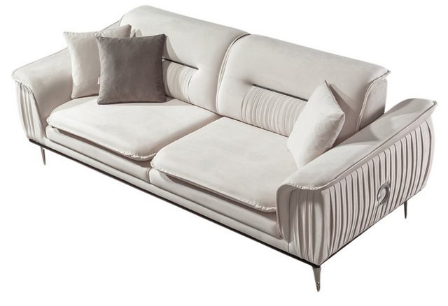 Villa Möbel Sofa Bologna, 1 Stk. 3-Sitzer, mit Relax-/Bettfunktion durch umklappbare Rückenlehne