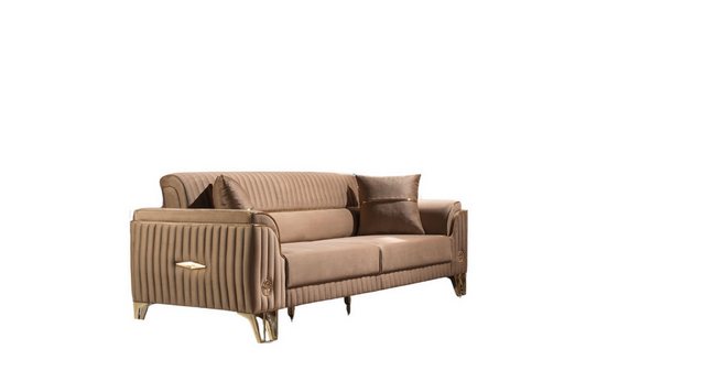 Villa Möbel Sofa Flavia, 1 Stk. 2-Sitzer, Hand Made Quality, pflegeleichter Mikrofasersamtstoff