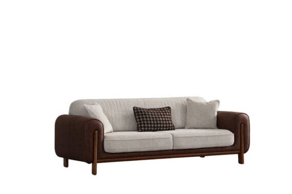 Villa Möbel Sofa Granada, 1 Stk. 3-Sitzer, Hand Made Qualtiy, pflegeleichter Mikrofaserstoff