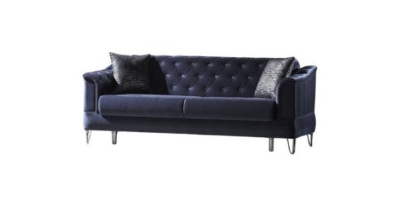 Villa Möbel Sofa Guido, 1 Stk. 2-Sitzer, Hand Made Quality, pflegeleichter Mikrofasersamtstoff