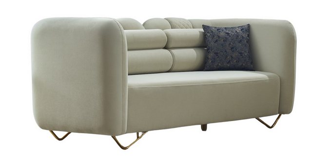 Villa Möbel Sofa Livy, 1 Stk. 3-Sitzer, Hand Made Quality, pflegeleichter Mikrofasersamtstoff