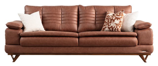 Villa Möbel Sofa Riga, 1 Stk. 2-Sitzer, mit Relax-/Bettfunktion durch umklappbare Rückenlehne