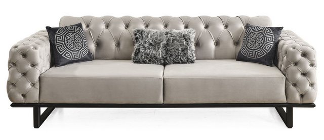 Villa Möbel Sofa Zen, 1 Stk. 3-Sitzer, Quality Made in Turkey- Pflegeleichter Mikrofaserstoff