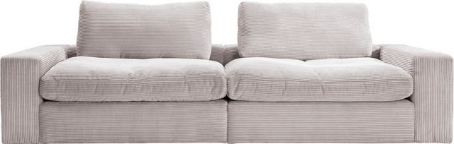 alina Big-Sofa Sandy, 256 cm breit und 123 cm tief, in modernem Cordstoff