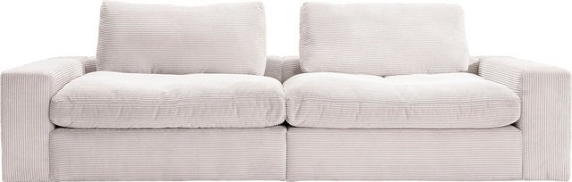 alina Big-Sofa Sandy, 266 cm breit und 98 cm tief, in modernem Cordstoff