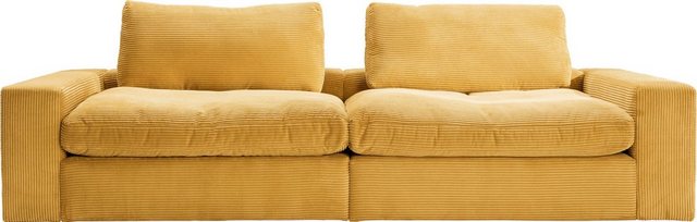 alina Big-Sofa Sandy, 296 cm breit und 98 cm tief, in modernem Cordstoff