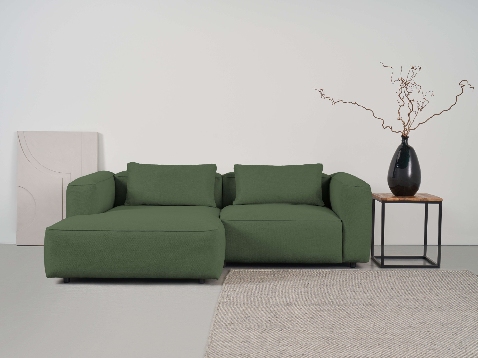 andas Ecksofa „Tvinnet“, Breite 228 cm, extra tiefe Sitzfläche, kubisches Sitzvergnügen