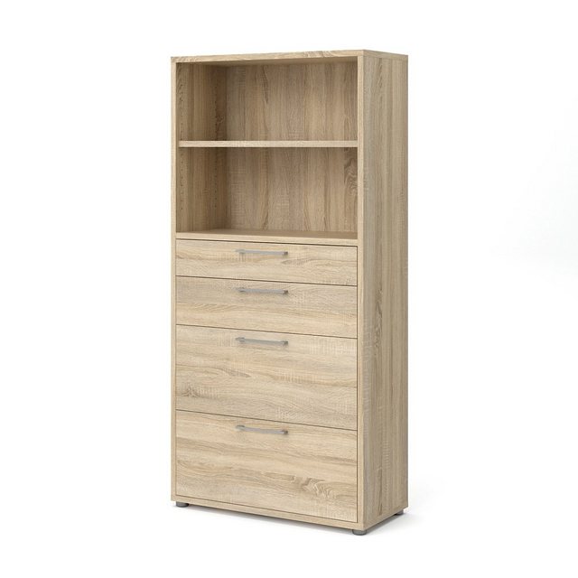 ebuy24 Aktenschrank Prisme Aktenschrank 2 Fächer und 4 Schubladen Eich (1-St)