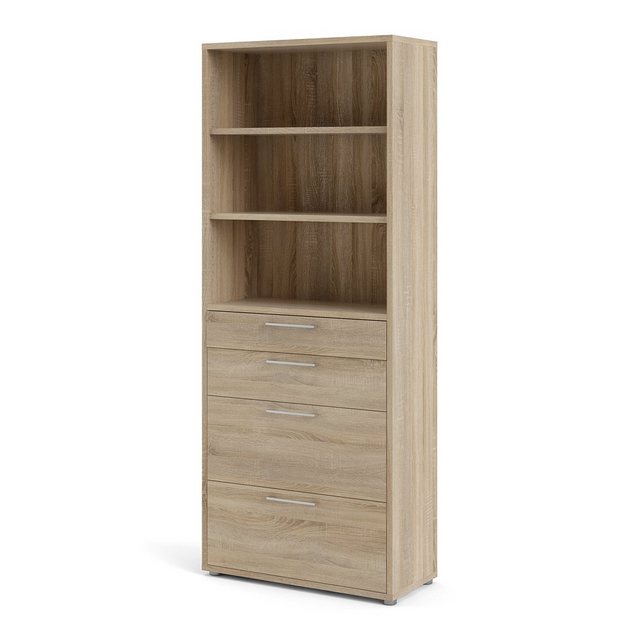 ebuy24 Aktenschrank Prisme Aktenschrank 3 Fächer und 4 Schubladen Eich (1-St)