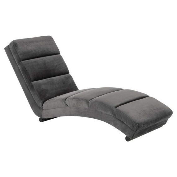 ebuy24 Sofa Slinky Chaiselong Velour grau.