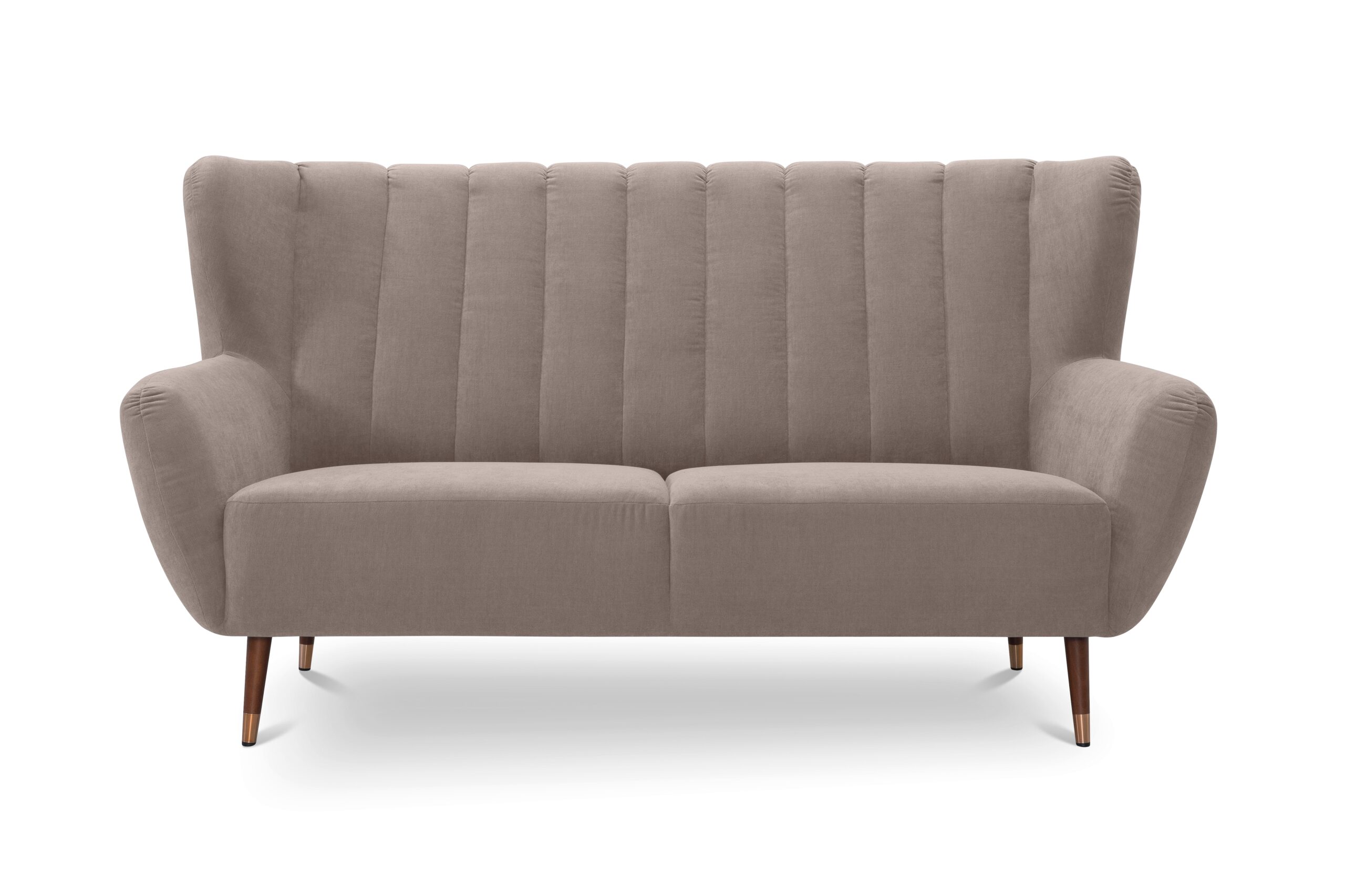 exxpo – sofa fashion 3-Sitzer „Polly, bequem mit hoher Rückenlehne, hohe Füße, Ohrensesselcouch“, Küchensofa, mit hochwertigen Bezügen