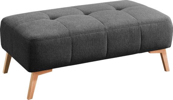 exxpo - sofa fashion Hocker, im skandinavischen Design mit Steppung und Holzfüßen