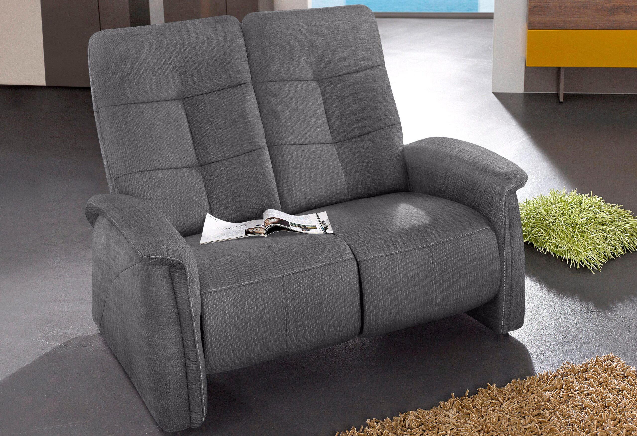 exxpo – sofa fashion Sofa „Tivoli, Kinosofa, bequem und komfortabel durch die Relaxfunktion“, (2-sitzig), schmale Armlehnen