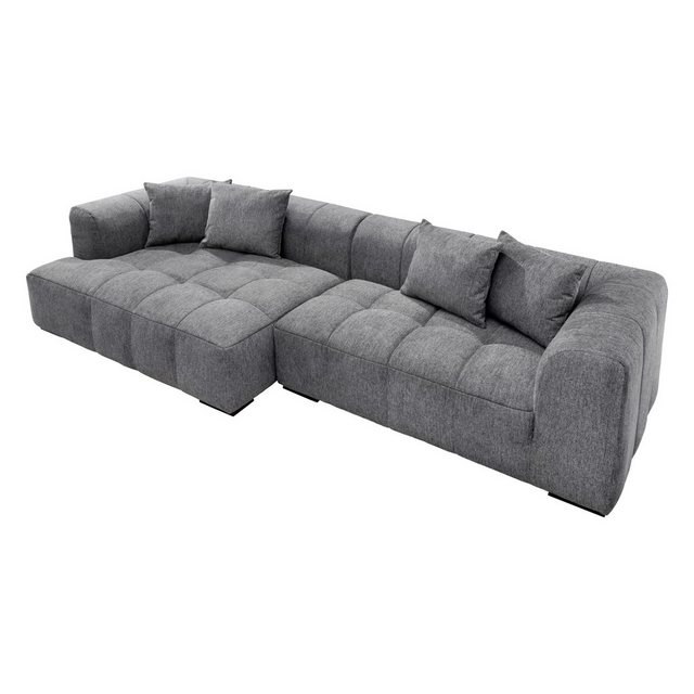 riess-ambiente Ecksofa ZERO GRAVITY 305cm grau, Einzelartikel 1 Teile, Wohnzimmer · Strukturstoff · XXL Couch · Bigsofa · Ottomane links