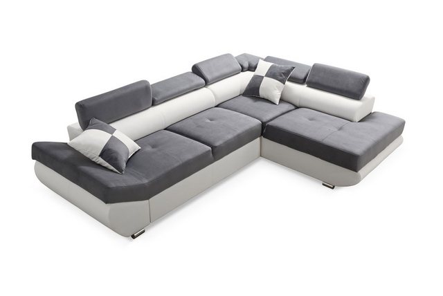 robin Ecksofa Saturn Sofa L-Form mit Schlaffunktion inkl. 2 Kissen