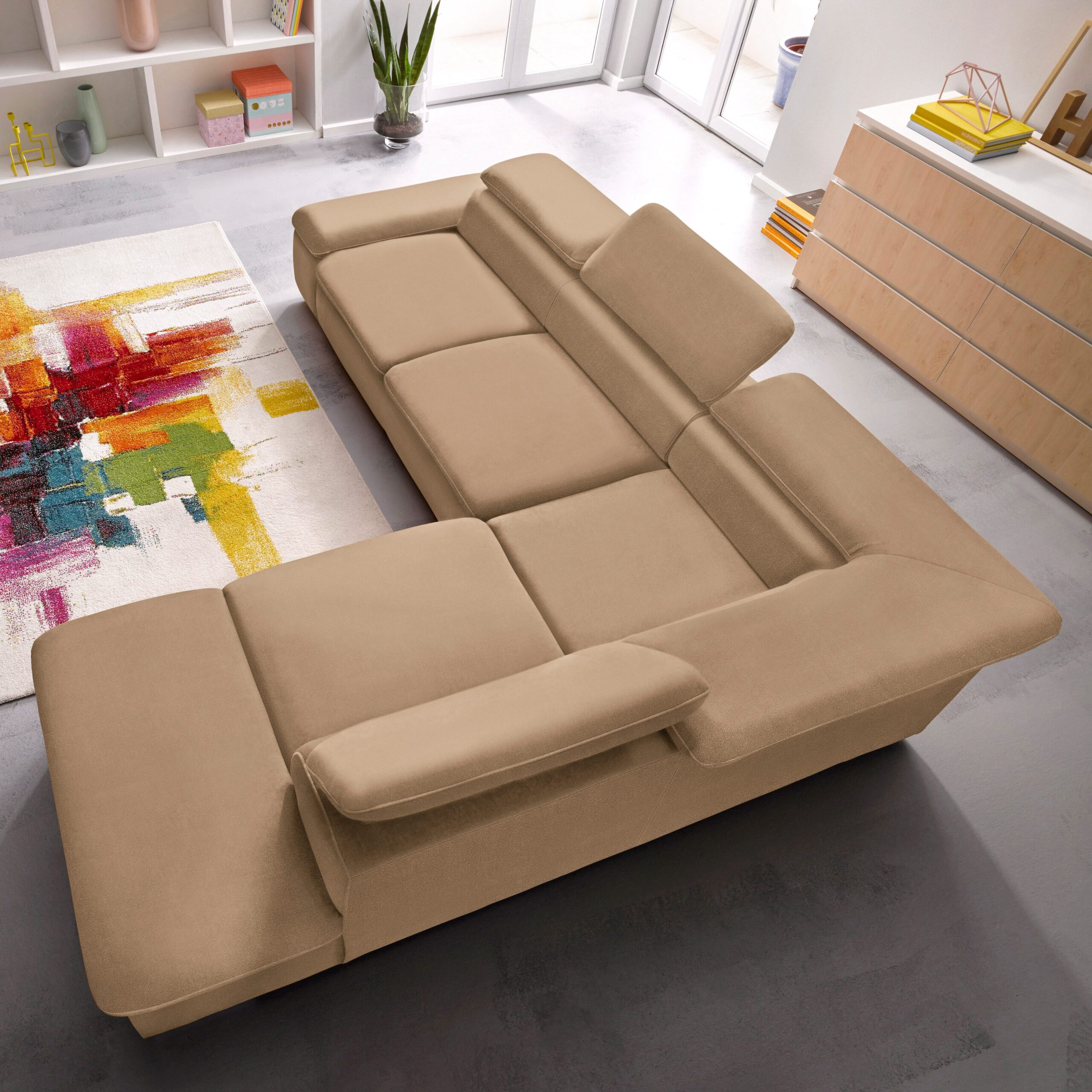 sit&more Ecksofa „Alcatraz L-Form“, wahlweise mit Bettfunktion