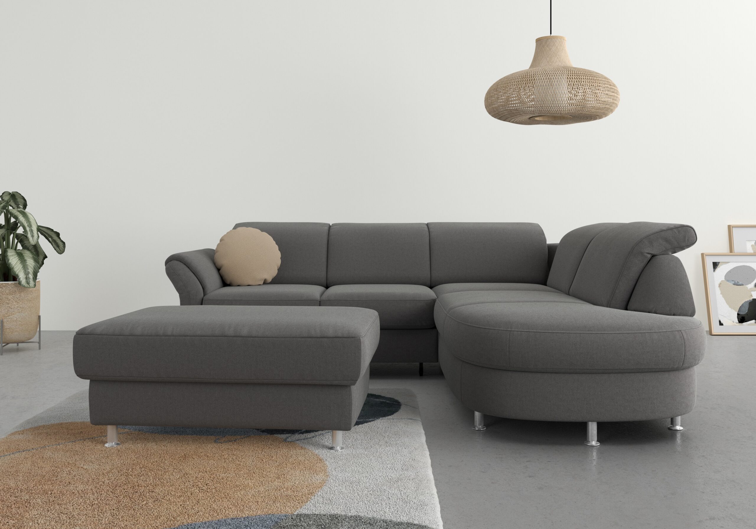 sit&more Ecksofa „Apulia L-Form“, wahlweise Bettfunktion, Bettkasten und Kopf- und Armteilverstellung