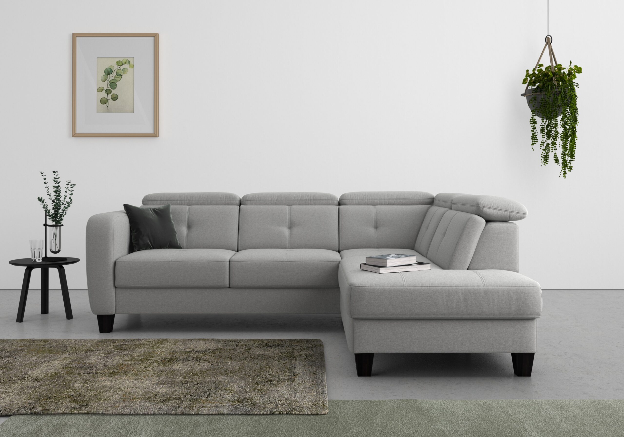 sit&more Ecksofa "Belluci L-Form", inklusive Federkern, wahlweise mit Bettfunktion und Bettkasten