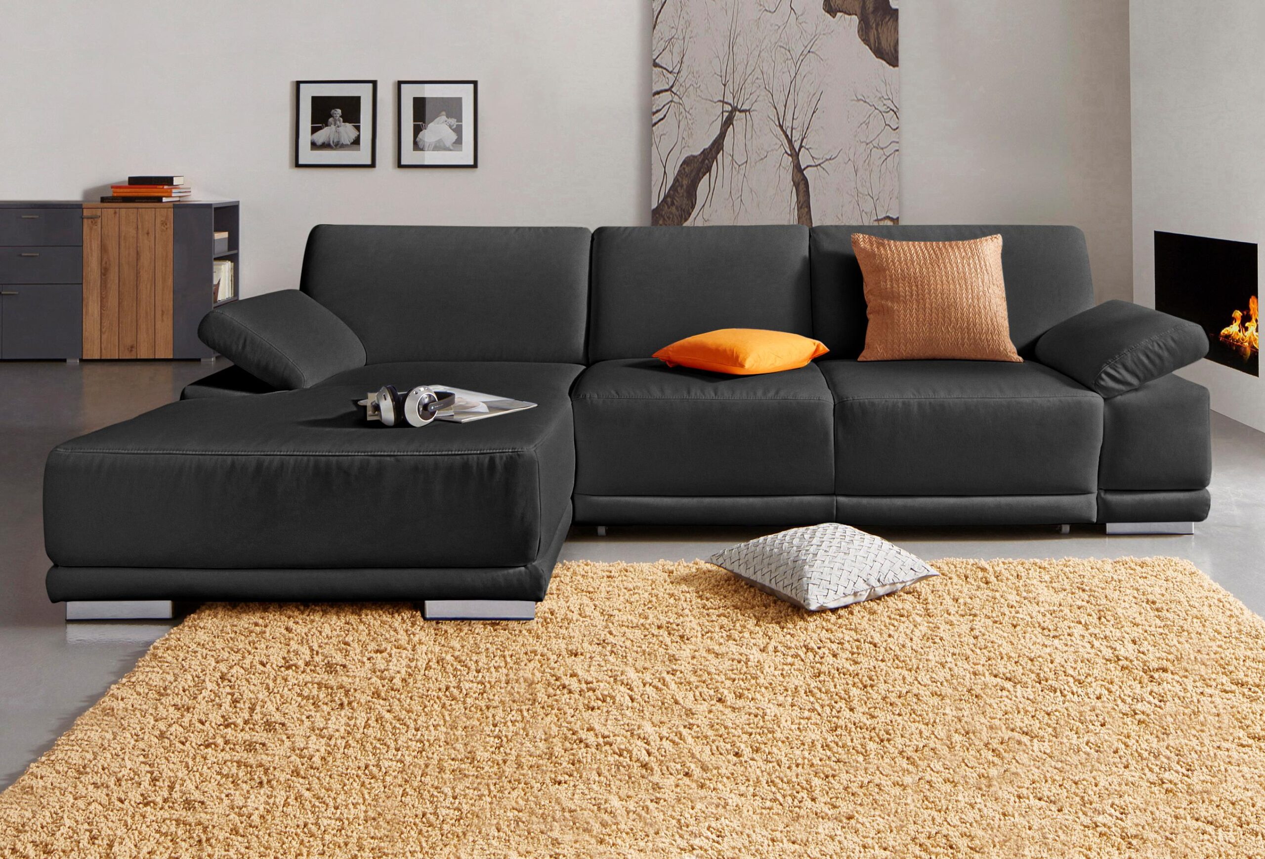 sit&more Ecksofa „Coria L-Form“, mit XL-Recamiere, wahlweise mit Bettfunktion