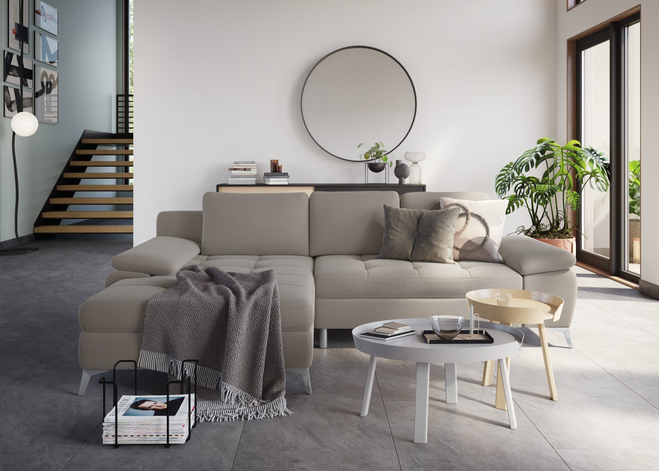 sit&more Ecksofa „Latigo L-Form“, mit Recamiere, wahlweise mit Bettfunktion und Bettkasten