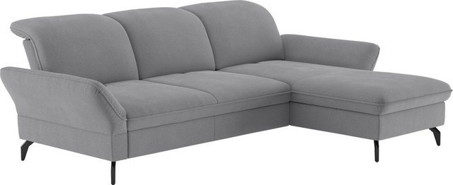 sit&more Ecksofa Leandro L-Form, Wahlweise mit Bett-, Kopfteil – und Armlehnfunktion, sowie Bettkasten