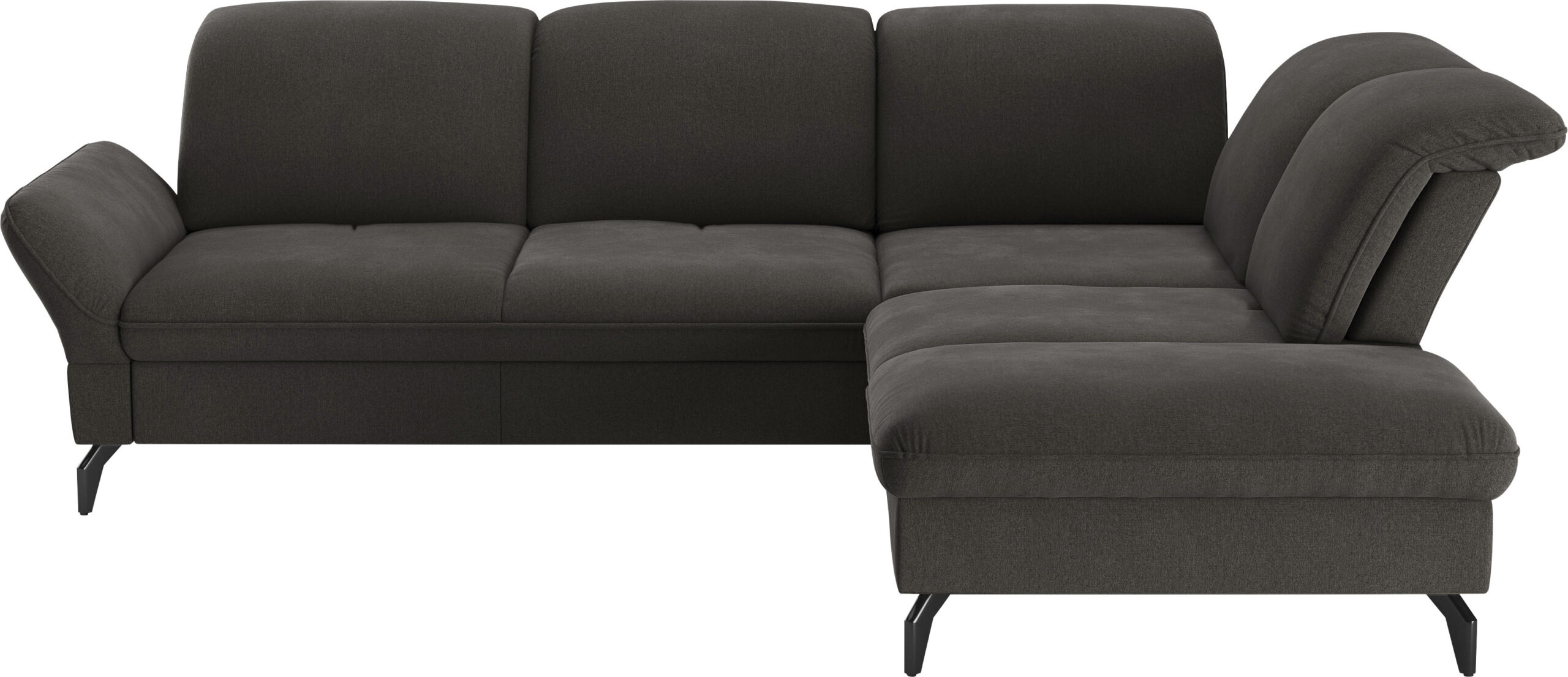 sit&more Ecksofa "Leandro L-Form", Wahlweise mit Bett-, Kopfteil - und Armlehnfunktion, sowie Stauraum