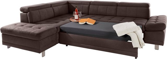 sit&more Ecksofa Limit L-Form, wahlweise mit Bettfunktion und Bettkasten