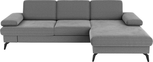 sit&more Ecksofa Morris L-Form, inkl. Sitztiefenverstellung, wahlweise mit Armteilverstellung, Bettfunktion & Bettkasten