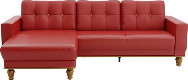 sit&more Ecksofa Orient 5 L-Form, mit Strass-Stein, wahlweise mit Bettfunktion und Bettkasten