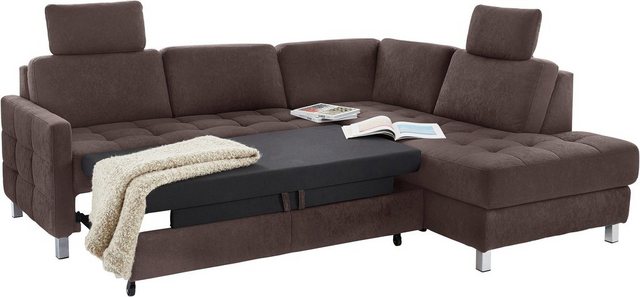 sit&more Ecksofa Pablo L-Form, wahlweise mit Bettfunktion